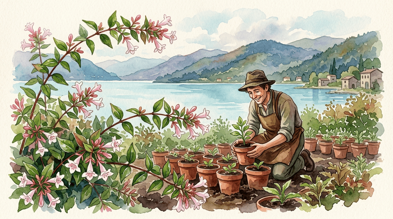 Cena histórica ilustrada de Abélia