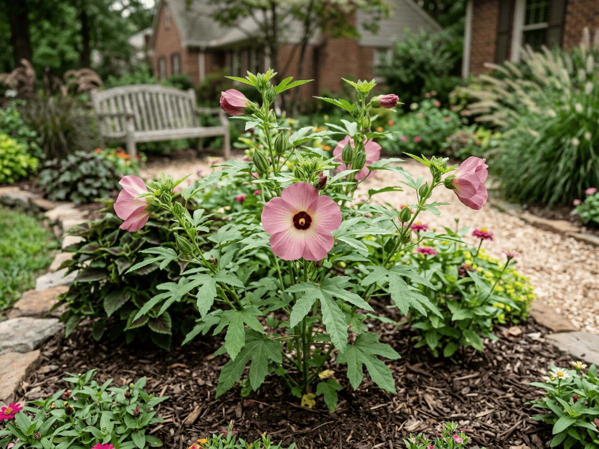Muskseed in a garden setting