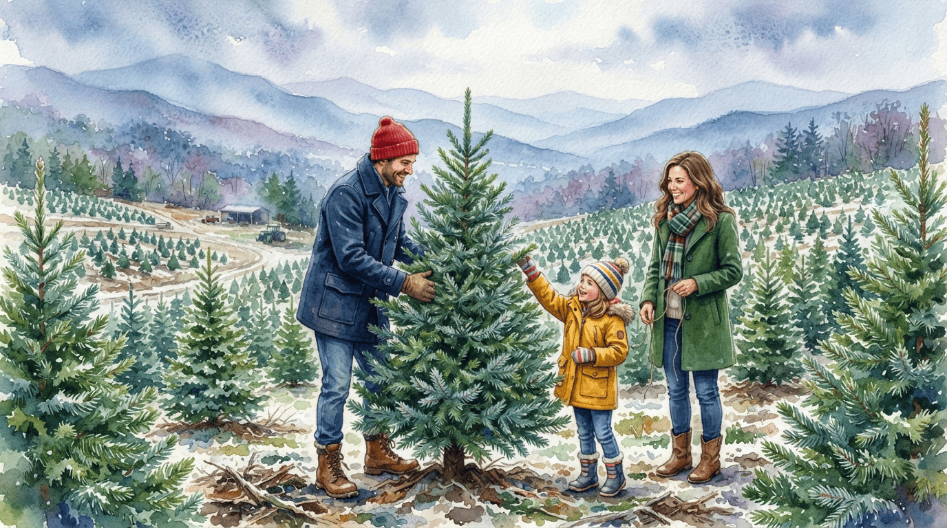 Scène historique illustrée pour Sapin de Fraser