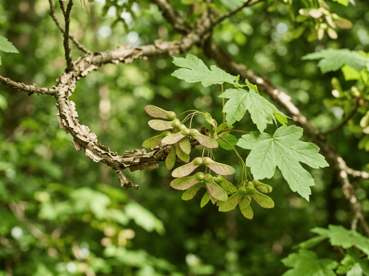 Field Maple — close-up of leaves and flowers