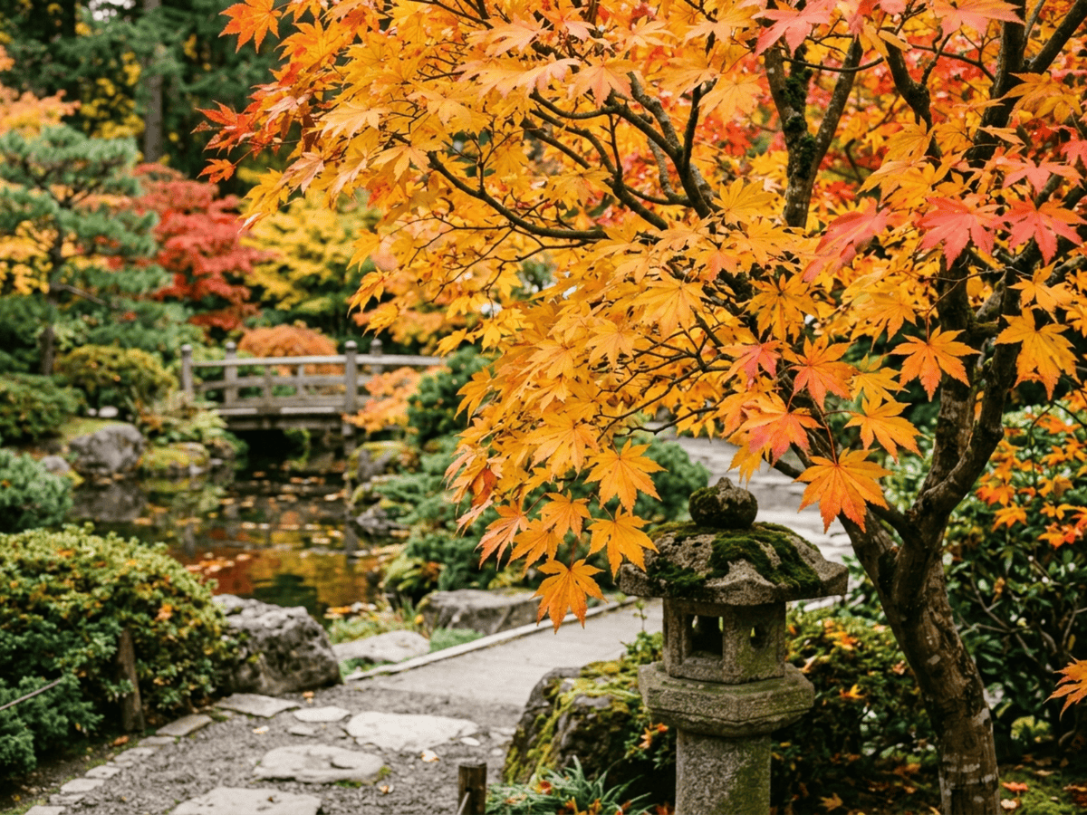 Érable du Japon dans un jardin