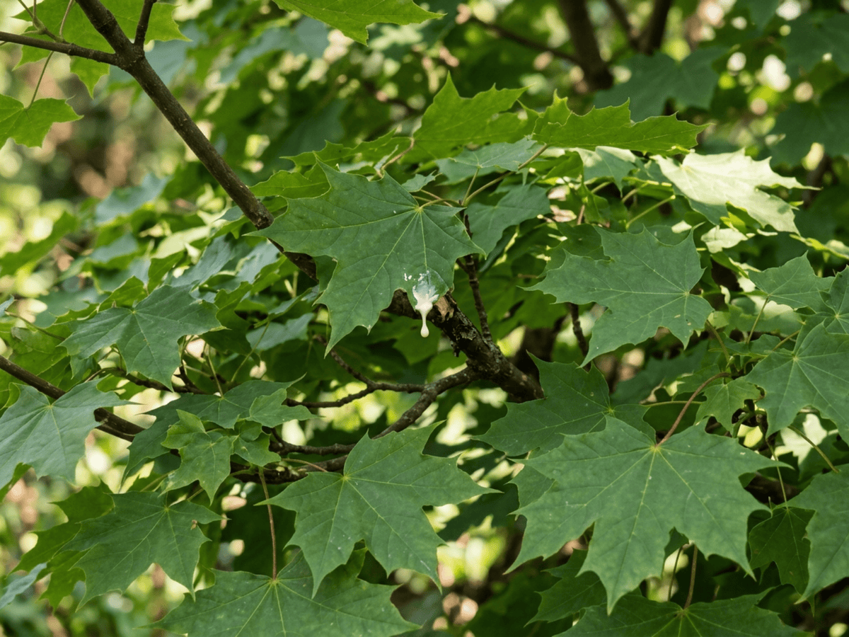 Acero riccio (Acer platanoides), pianta intera