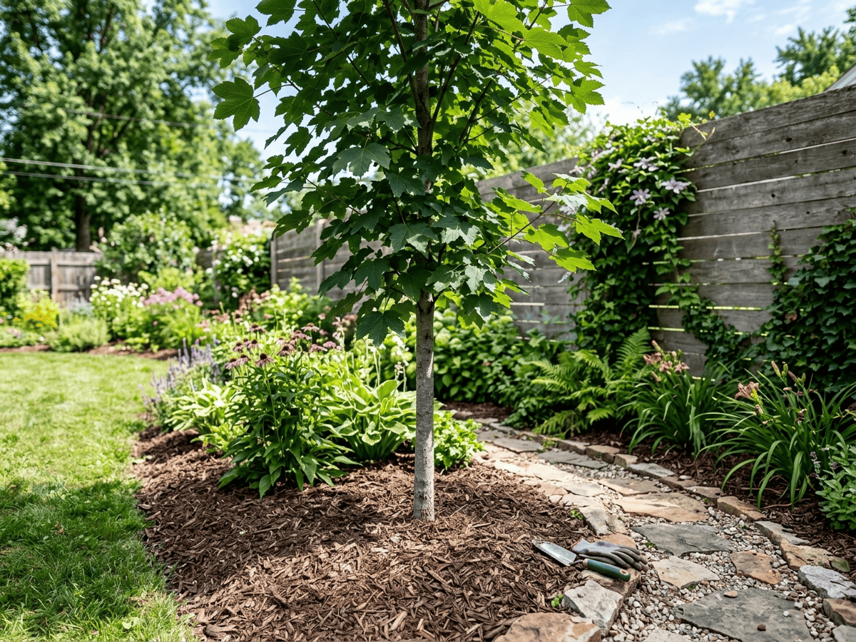 Sycamore Maple in a garden setting