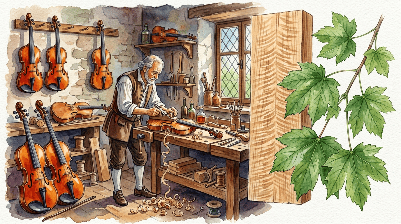 Illustrated historical scene for Sycamore Maple