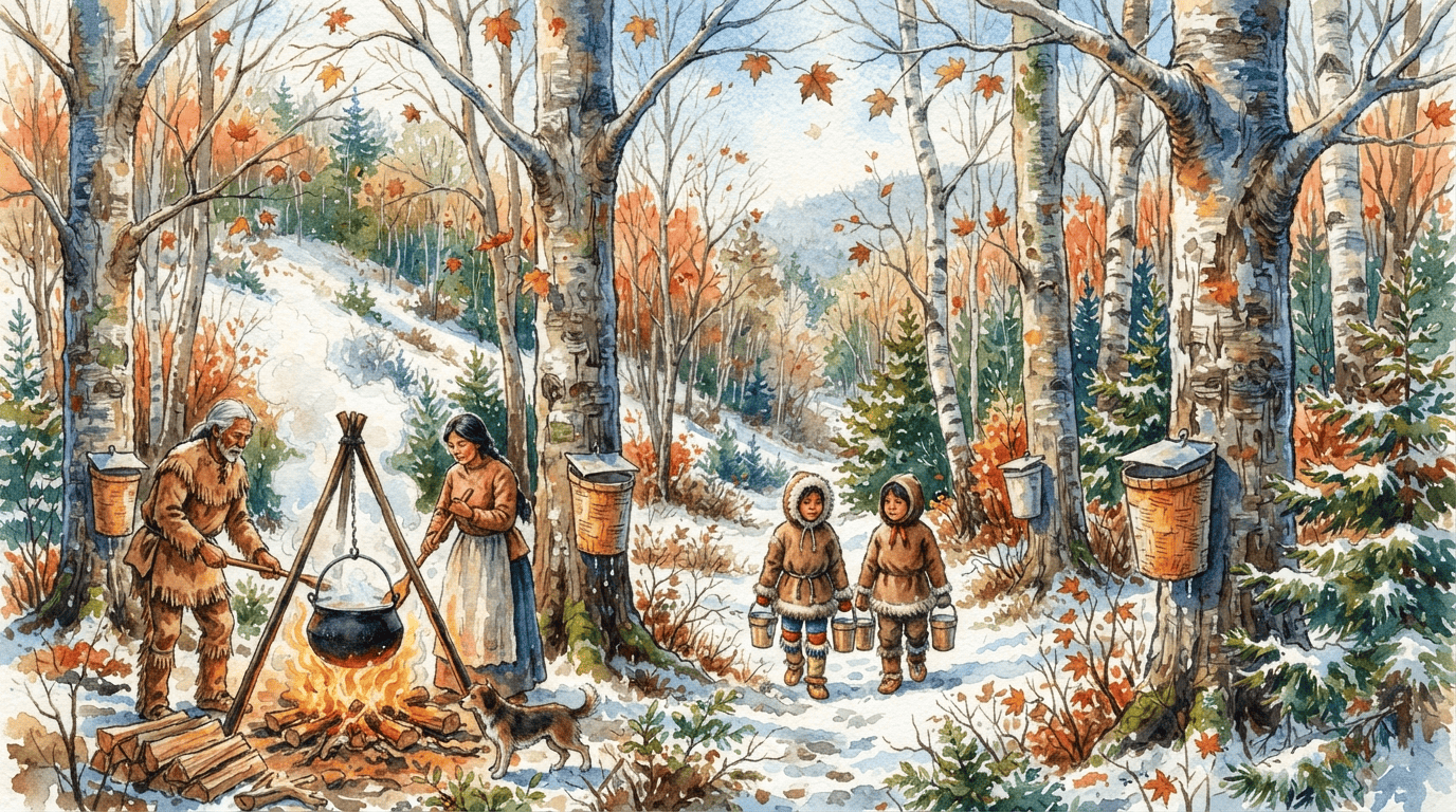 Scena storica illustrata per Acero da zucchero