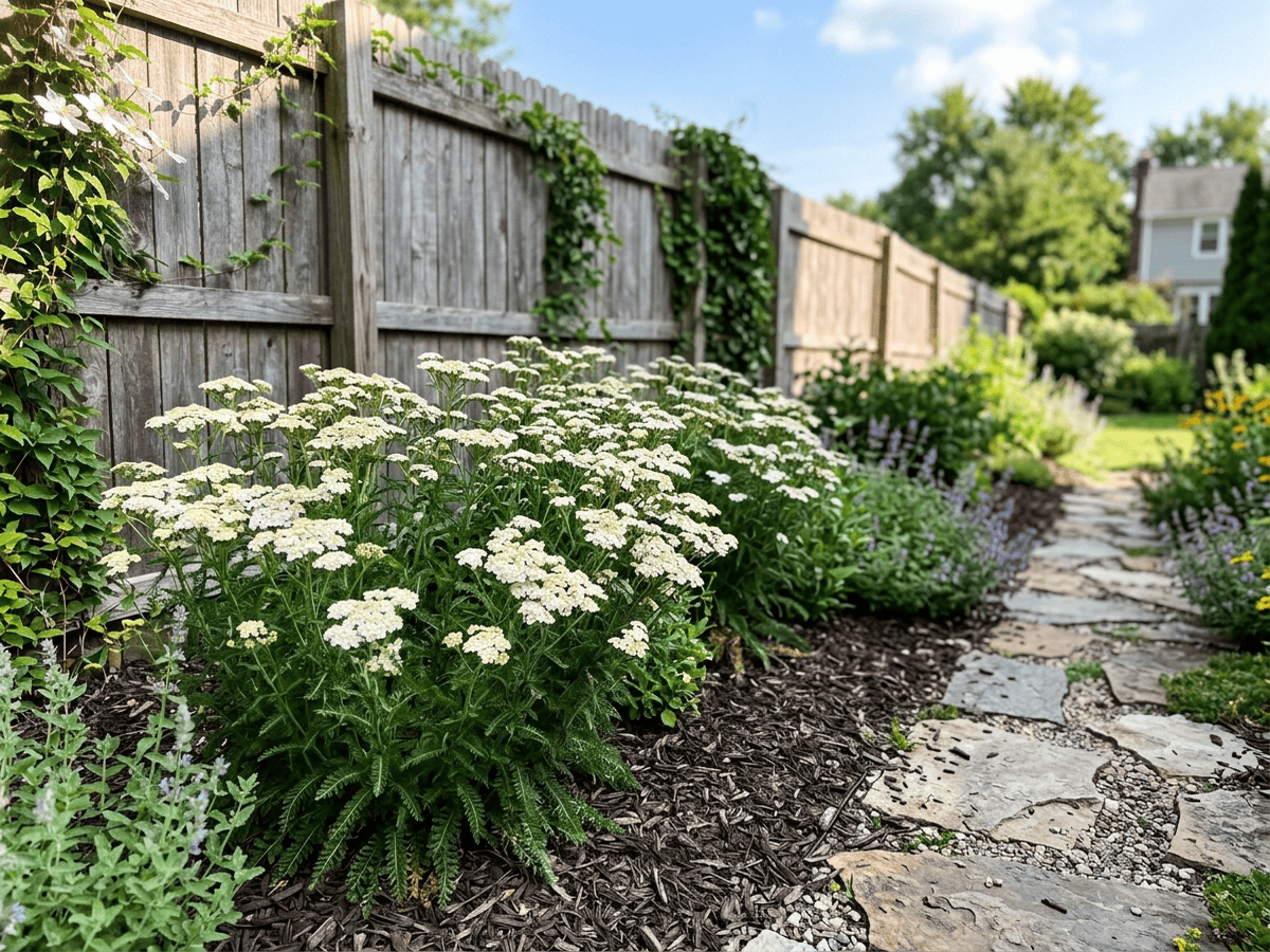 Common Yarrow in a garden setting