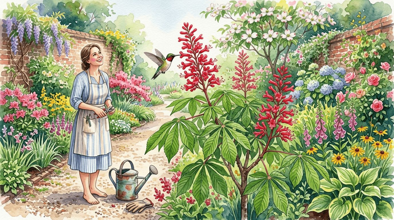 Scena storica illustrata per Ippocastano rosso