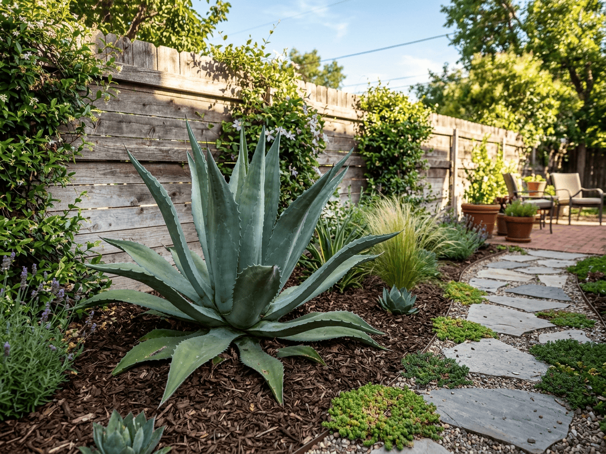 American Century Plant in a garden setting