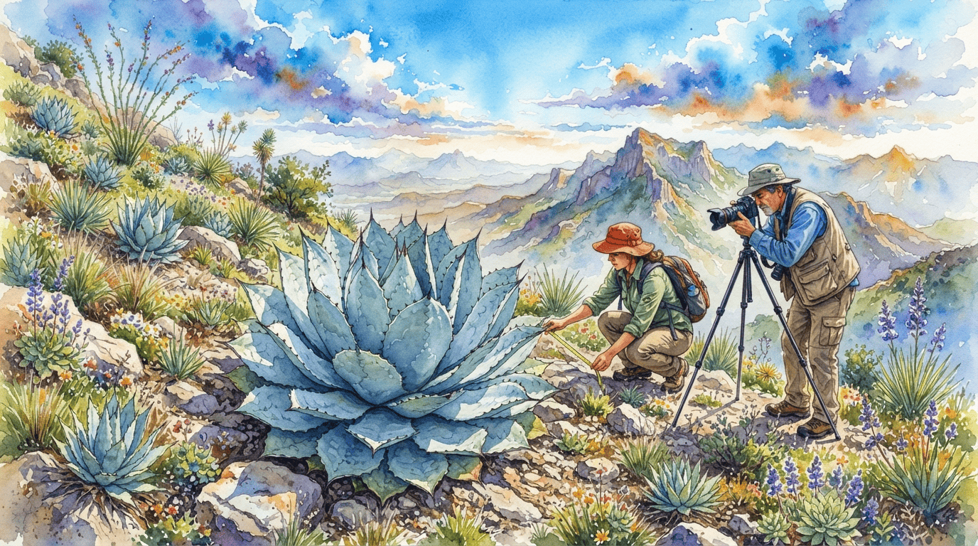 Illustrated historical scene for Whale's Tongue Agave
