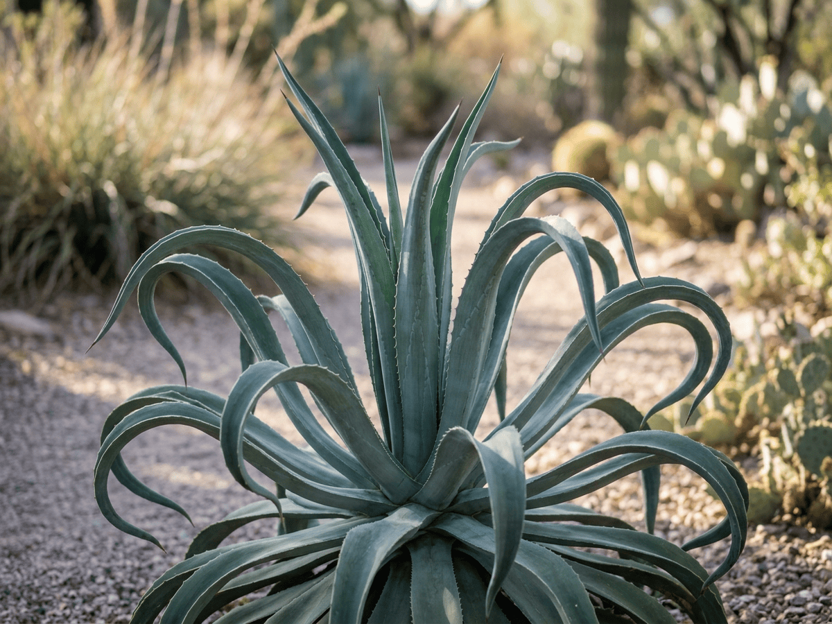 Octopus Agave — close-up of leaves and flowers