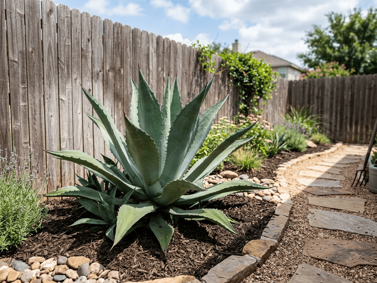 Weber's Century Plant in a garden setting