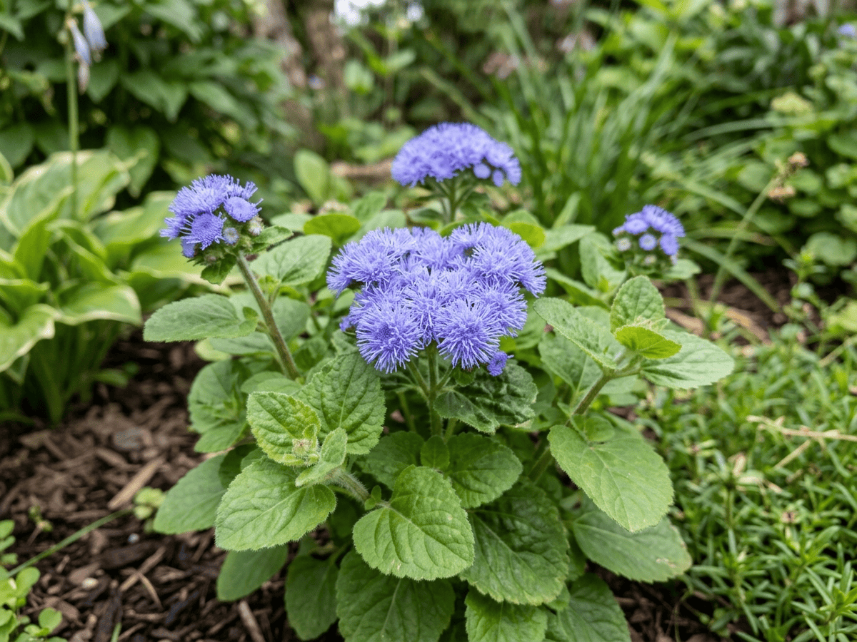 Bluemink (Ageratum houstonianum), whole plant