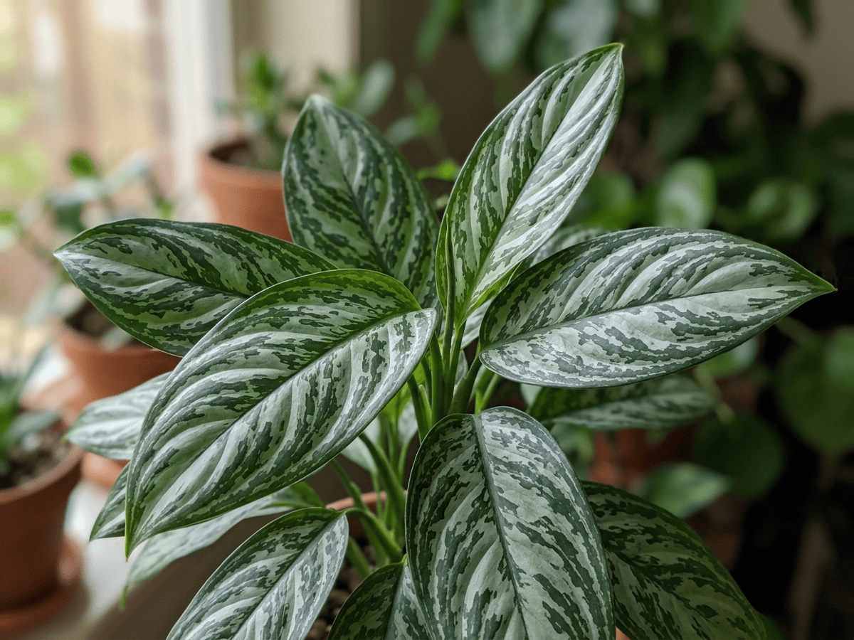 Philippine Evergreen — close-up of leaves and flowers