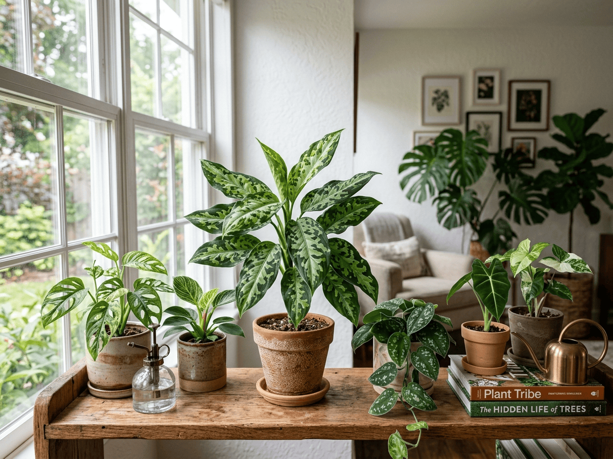 Aglaonema in giardino