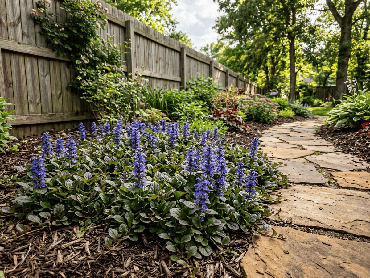 Carpet Bugle in a garden setting