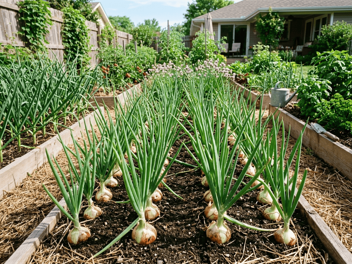 Common Onion in a garden setting