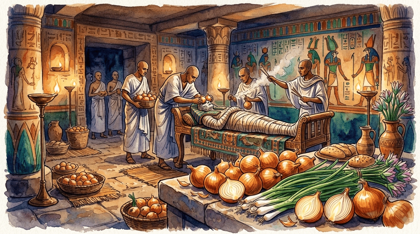 Illustrated historical scene for Common Onion