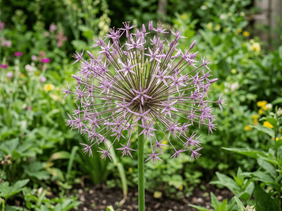 Aglio di Schubert (Allium schubertii), pianta intera
