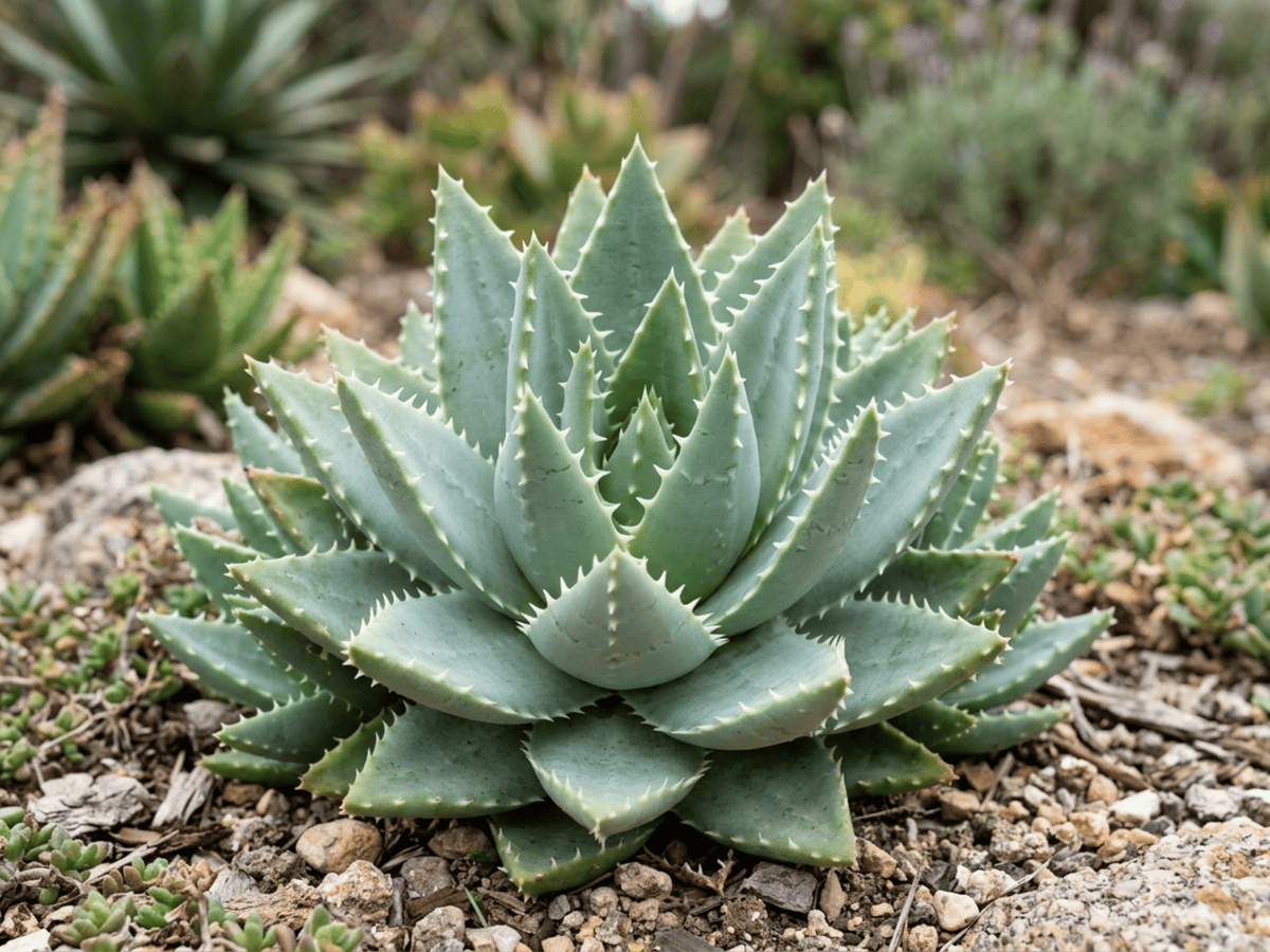 Short-Leaved Aloe — close-up of leaves and flowers