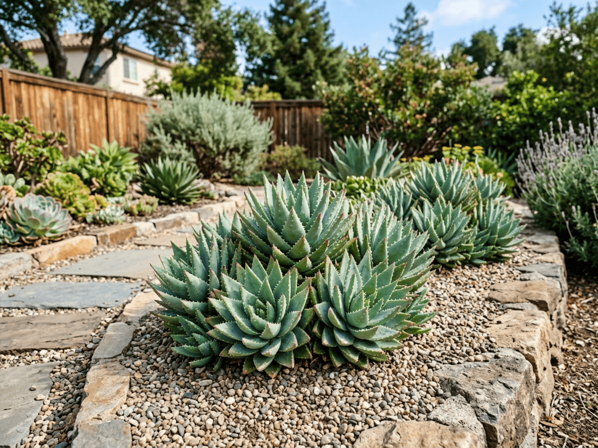 Short-Leaved Aloe in a garden setting