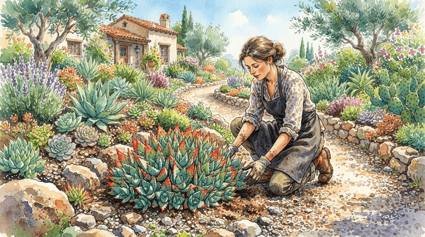 Illustrated historical scene for Short-Leaved Aloe