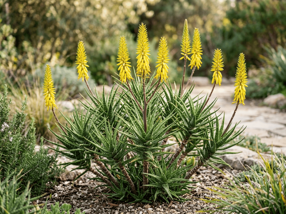 aloe rústico (Aloe striatula), planta completa