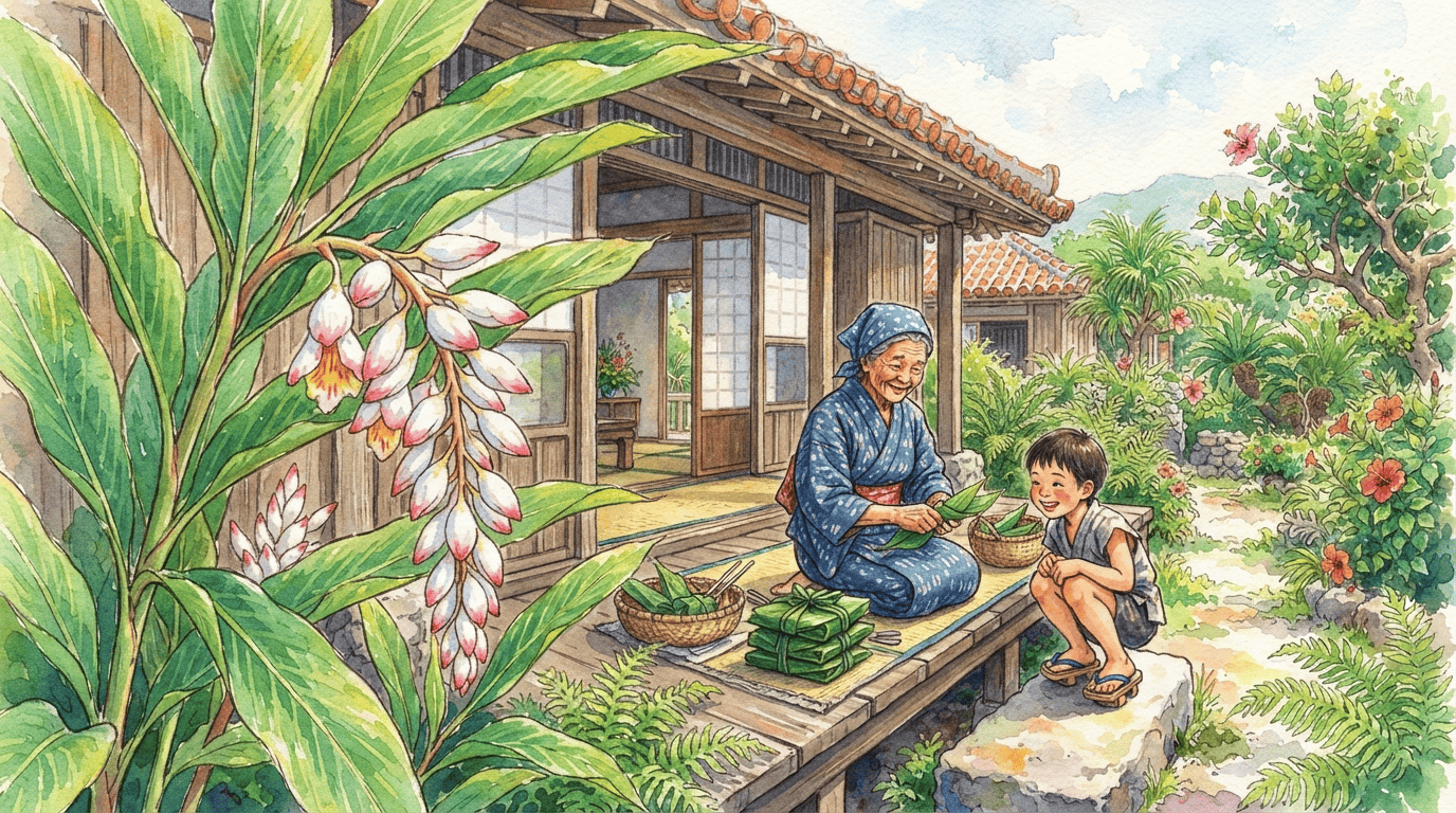 Illustrated historical scene for Shell Ginger