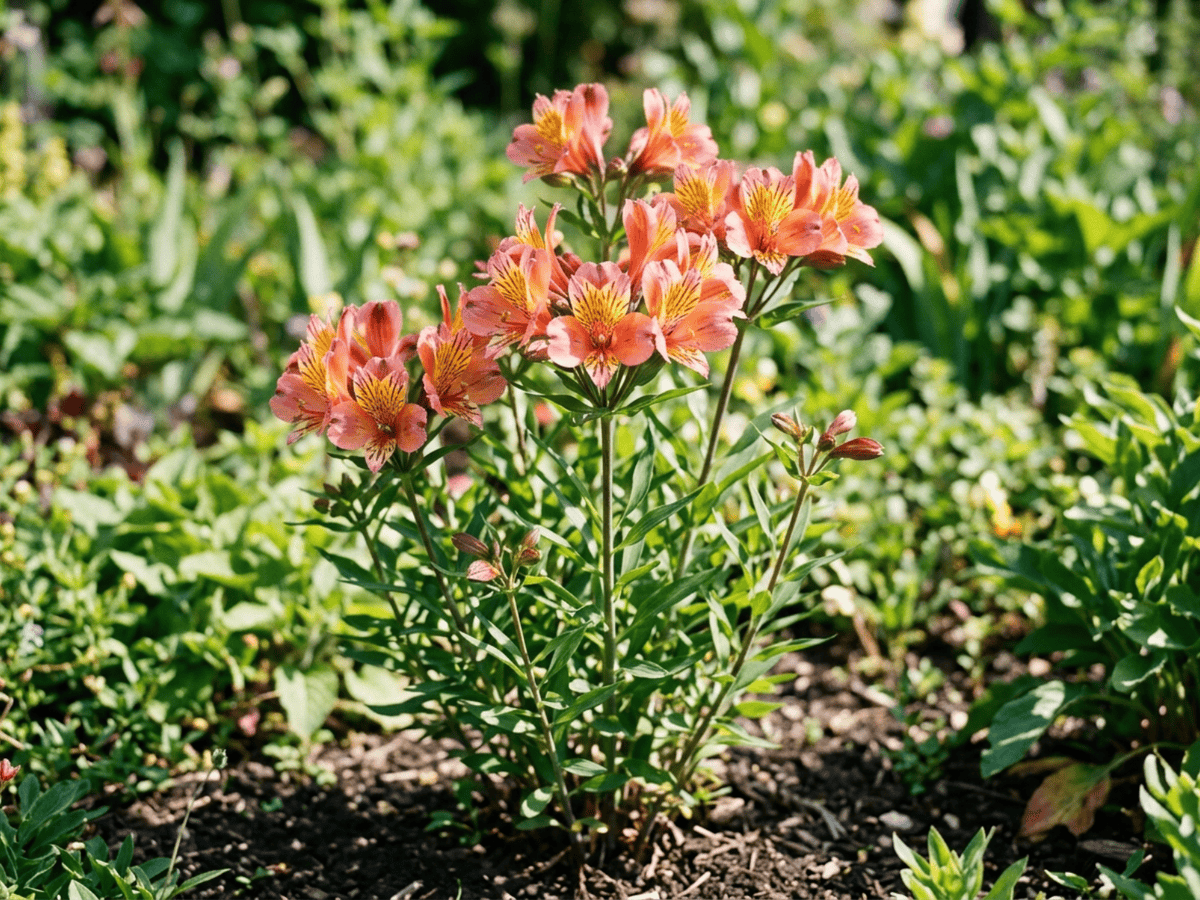 Lis des Incas (Alstroemeria ligtu), plante entière