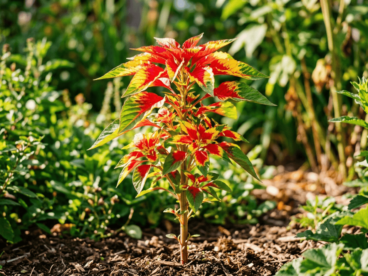 Joseph's Coat (Amaranthus tricolor), whole plant