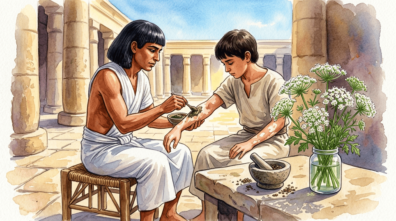 Scena storica illustrata per Visnaga maggiore
