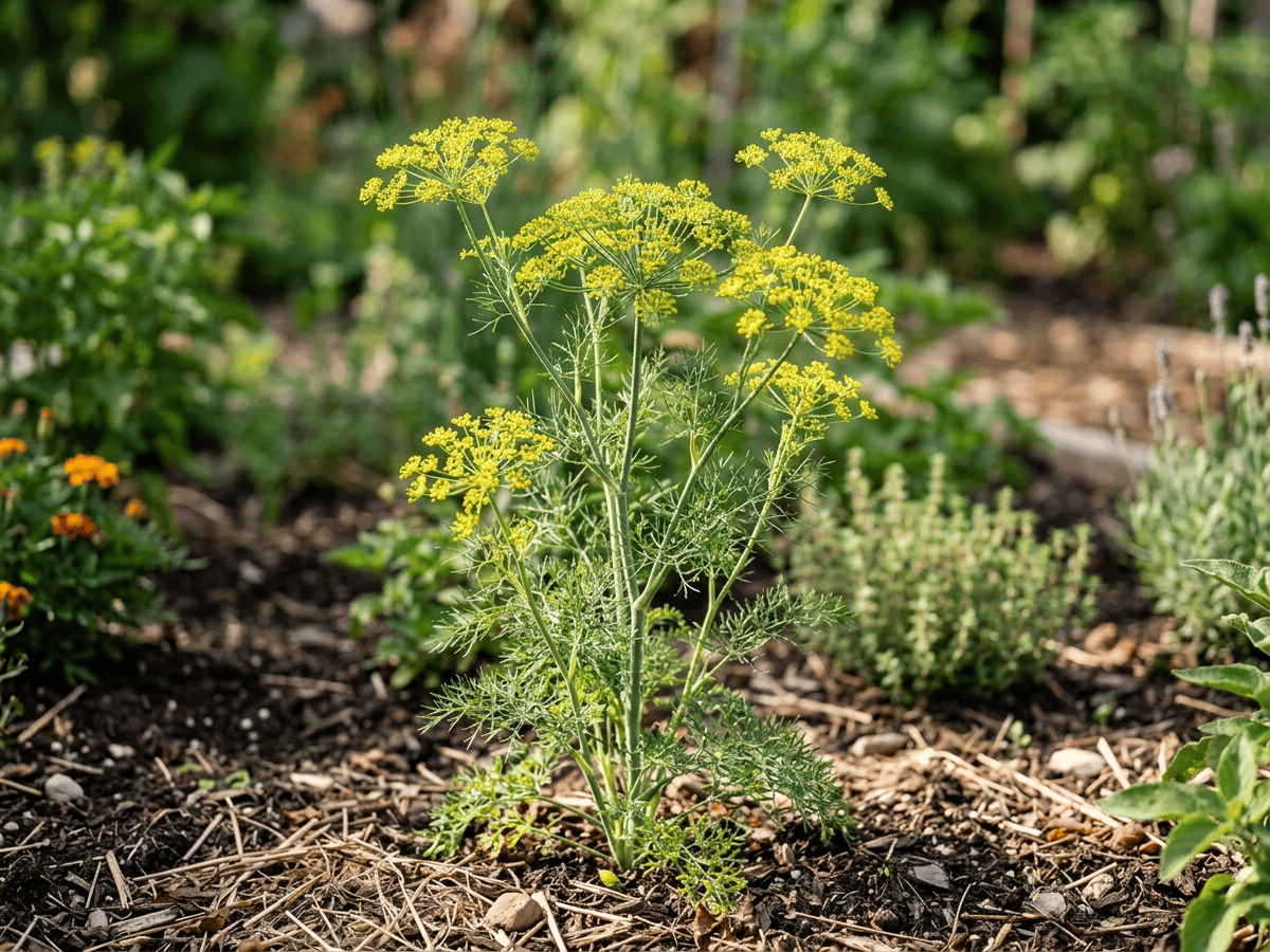 Aneto (Anethum graveolens), pianta intera