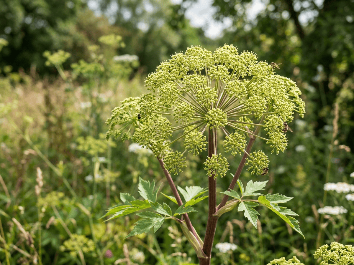 Angélique officinale — aspect saisonnier