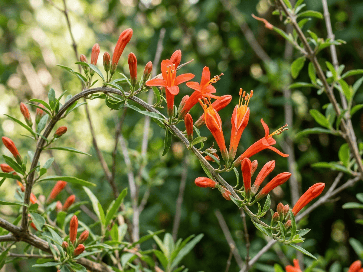 Acanthe flamme — aspect saisonnier