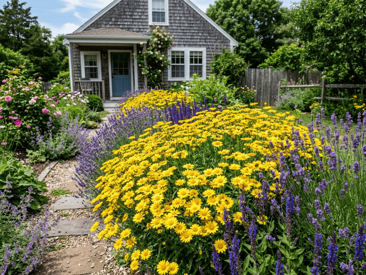 Golden Marguerite in a garden setting