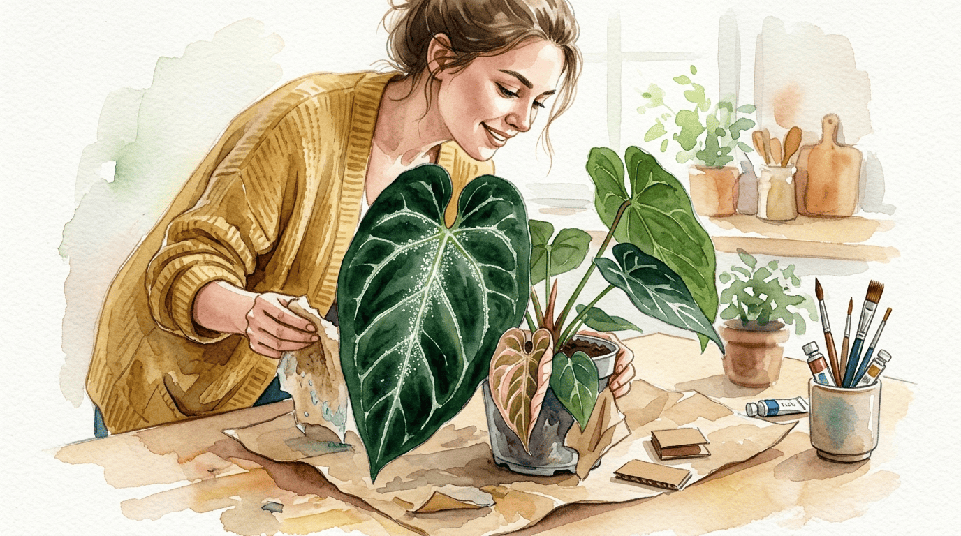 Scena storica illustrata per Anturio cristallino