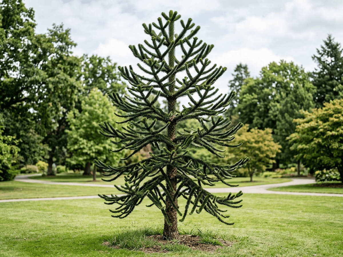 チリマツ(Araucaria araucana)の全体像
