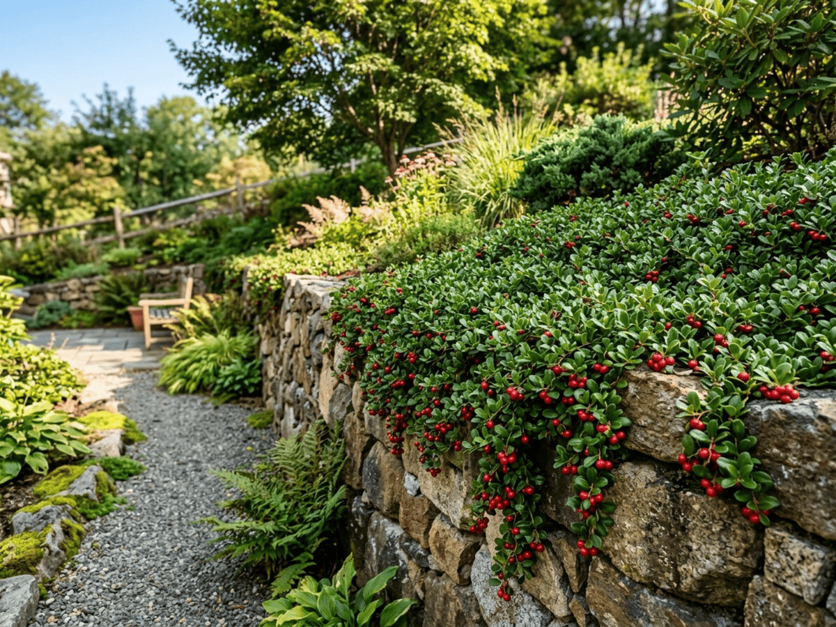 Bearberry in a garden setting