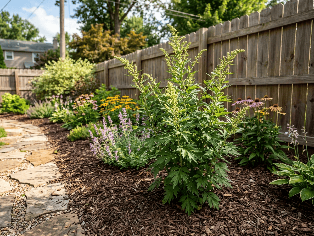 Common Mugwort in a garden setting
