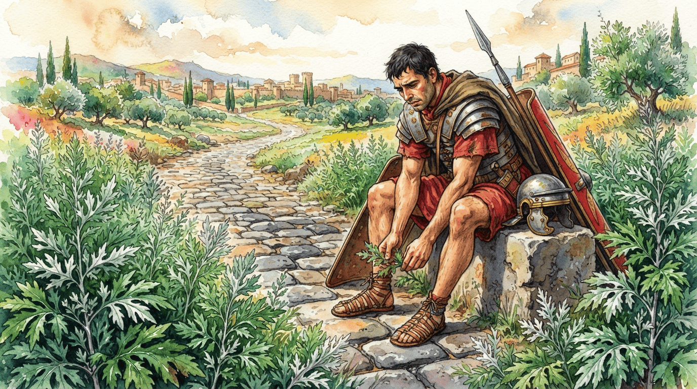 Illustrated historical scene for Common Mugwort