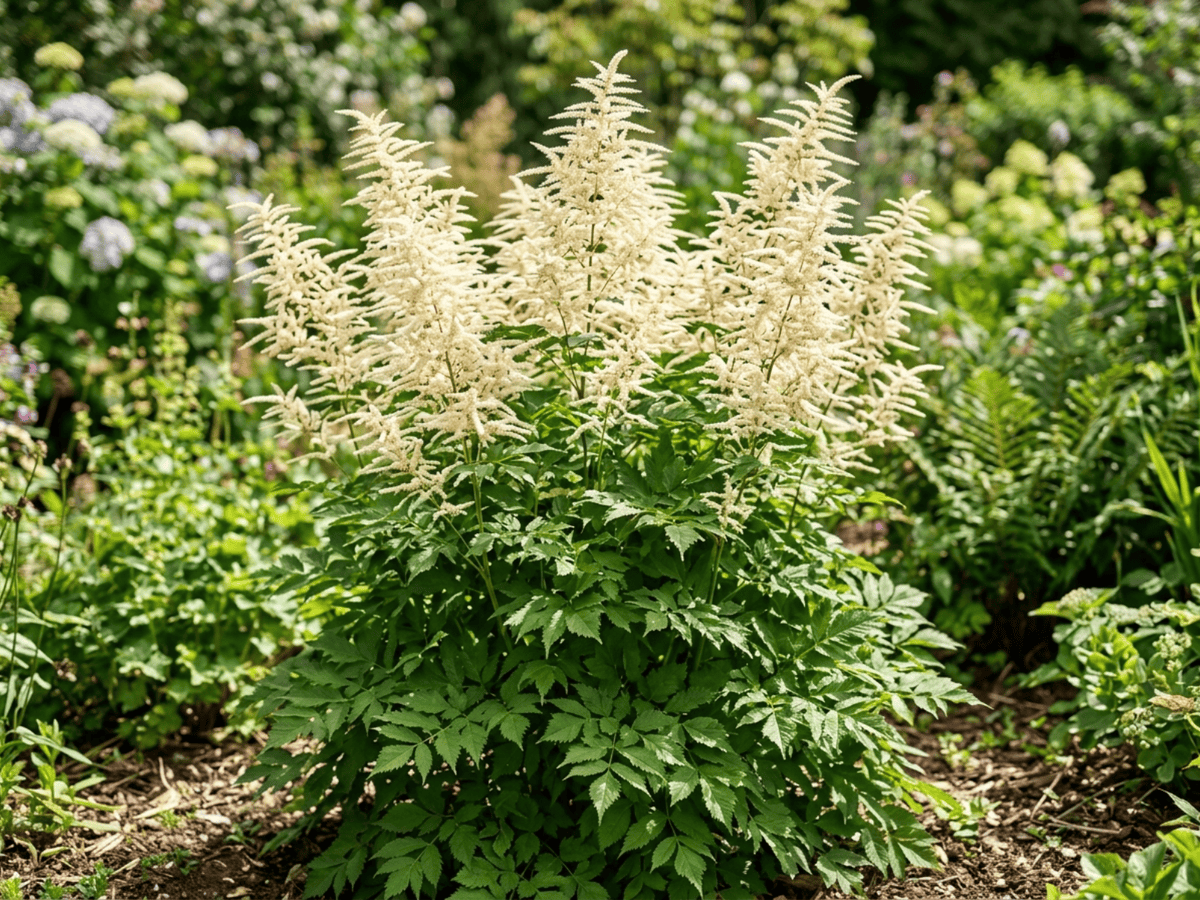 Barba de cabra (Aruncus dioicus), planta completa