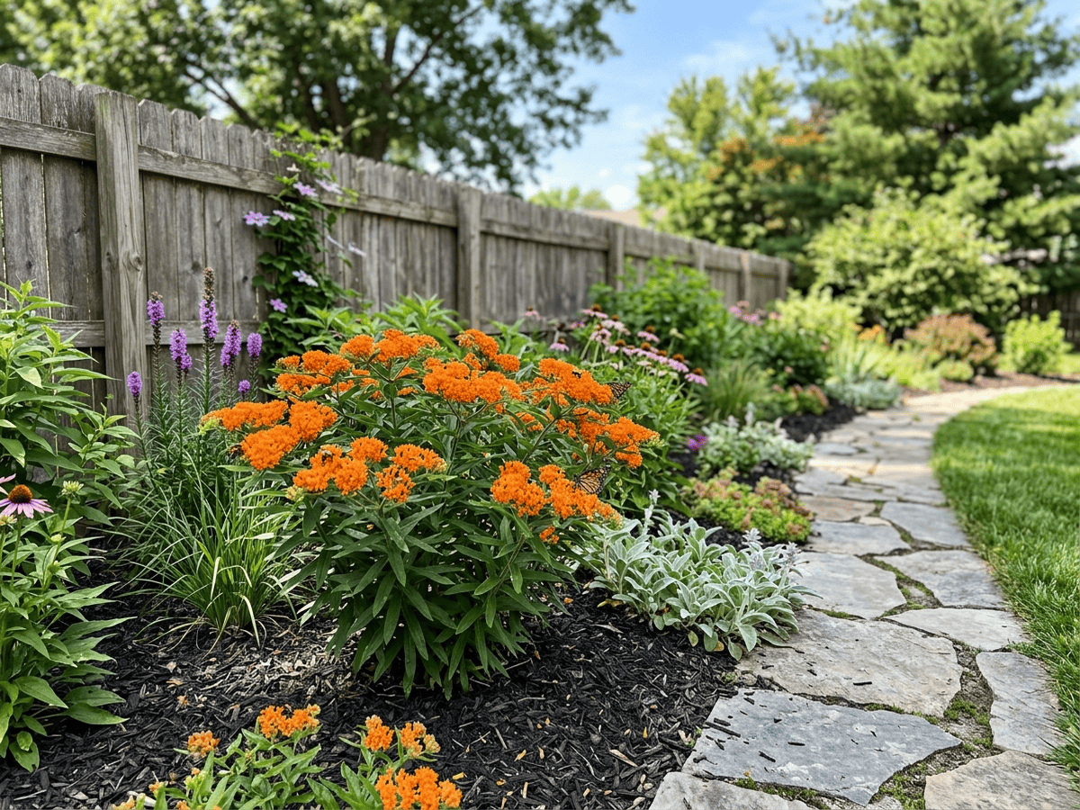 Butterfly Milkweed in a garden setting