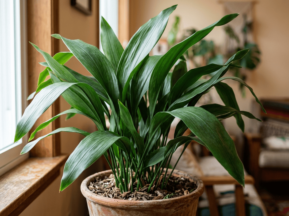 Cast-Iron Plant — close-up of leaves and flowers