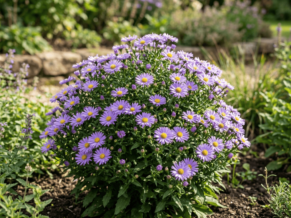 Astro di Virgilio (Aster amellus), pianta intera