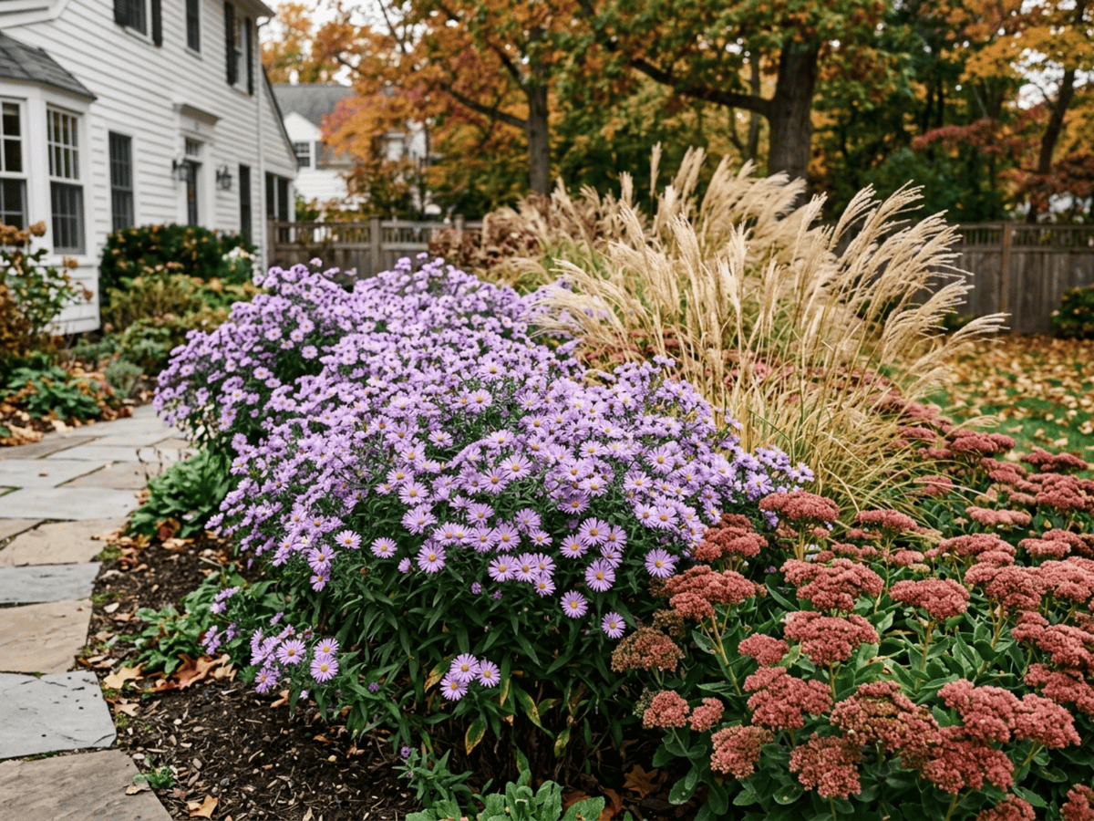 Berg-Aster im Garten