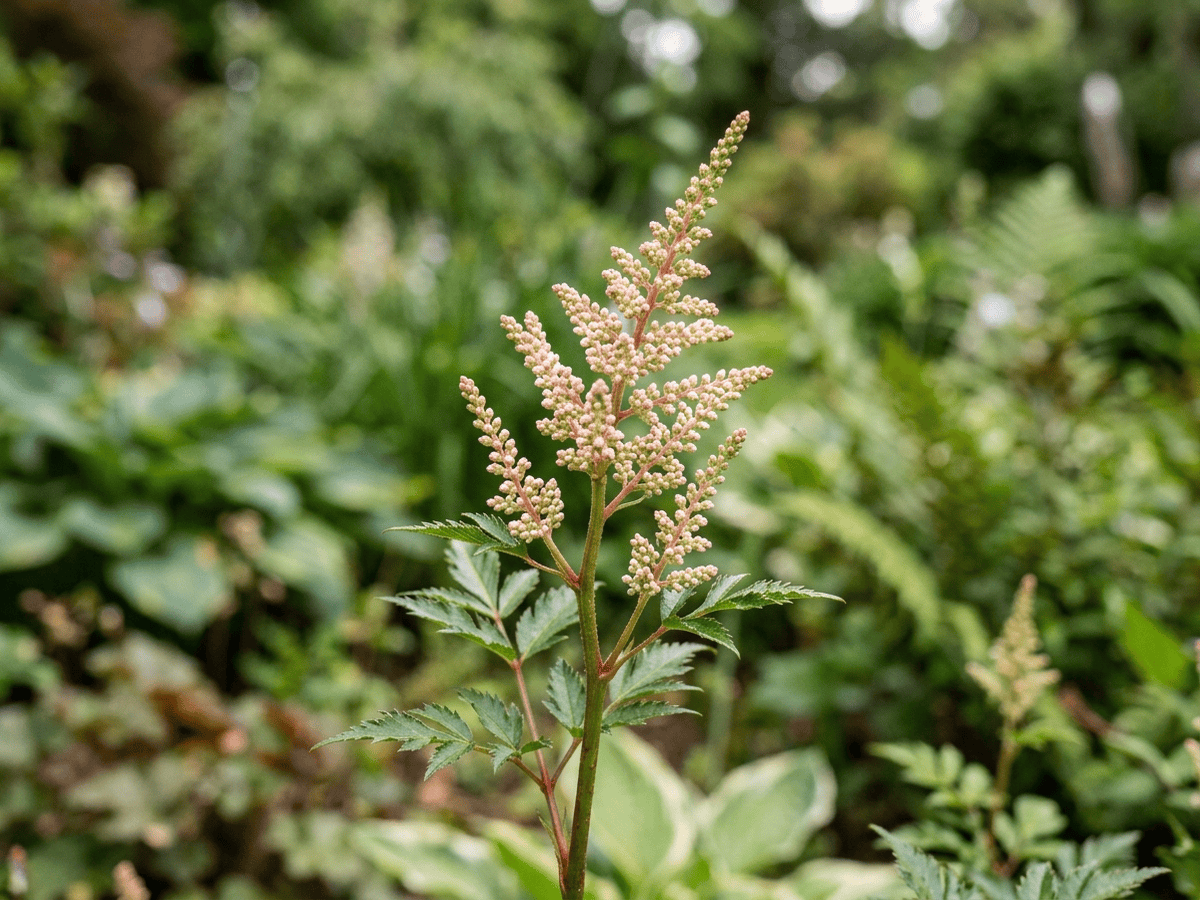 Astilbe Thunberg — dáng vẻ theo mùa