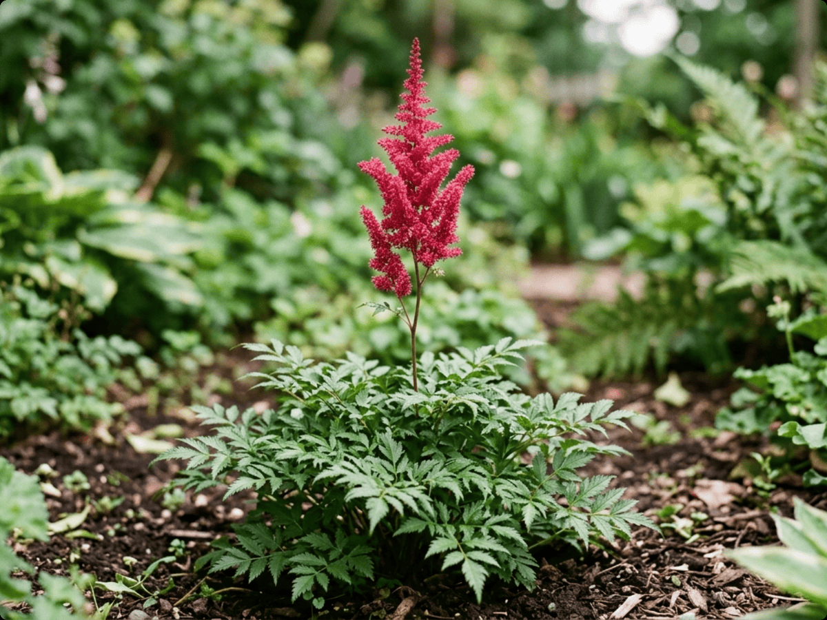 astilbe (Astilbe x arendsii), pianta intera