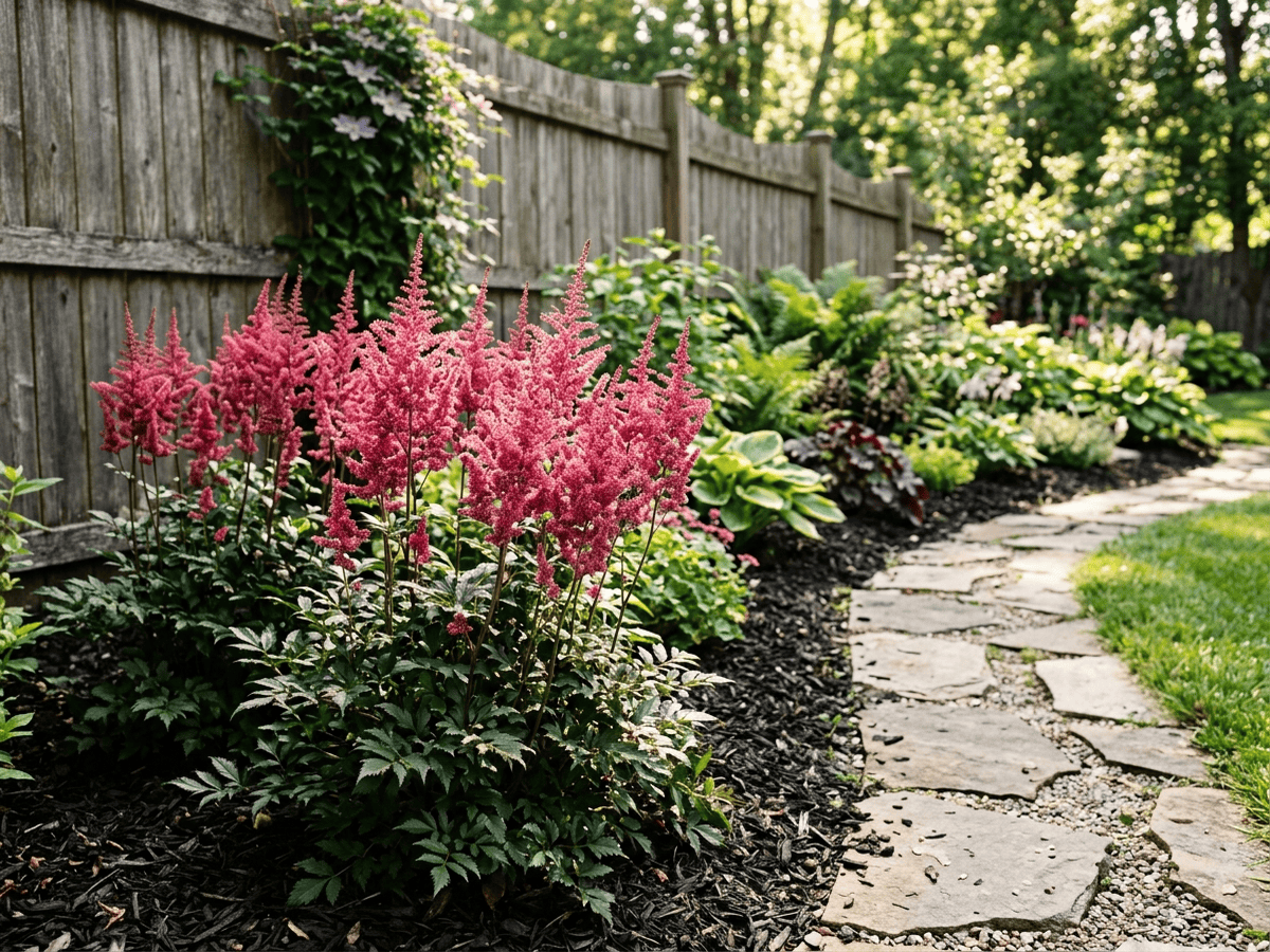 Astilbe in a garden setting