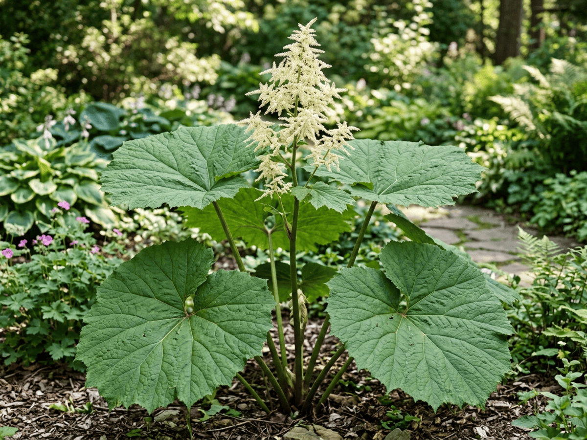 Common Astilboides (Astilboides tabularis), whole plant