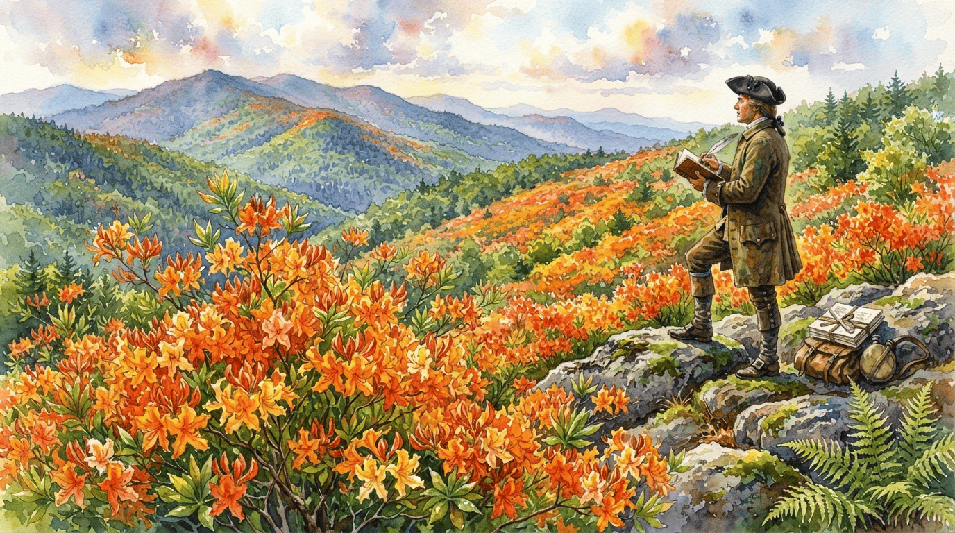Scena storica illustrata per Azalea fiammeggiante