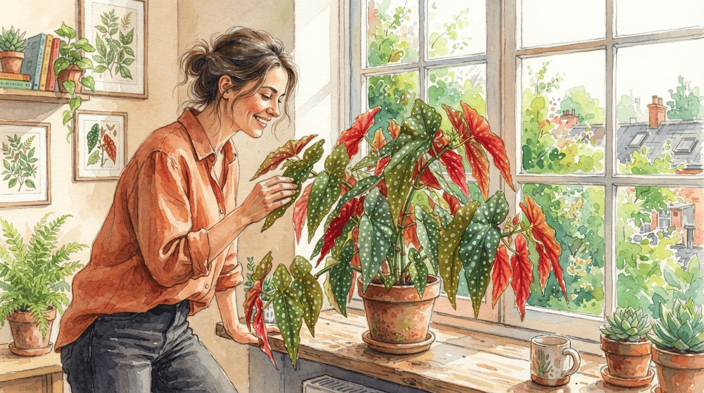 Scena storica illustrata per Begonia maculata